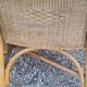 Pair of armchairs and bench in rattan and bamboo from the 60s/70s