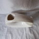 Vase in white earthenware olive shape