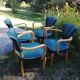 Ensemble de 4 fauteuils bridge 1950