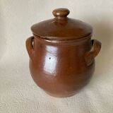 Pot en argile vernissé artisanal