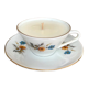 Natural soy wax candle and porcelain cup