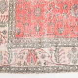 7x9 Turkish Soft Red Bordered Rug, 220x272 Cm
