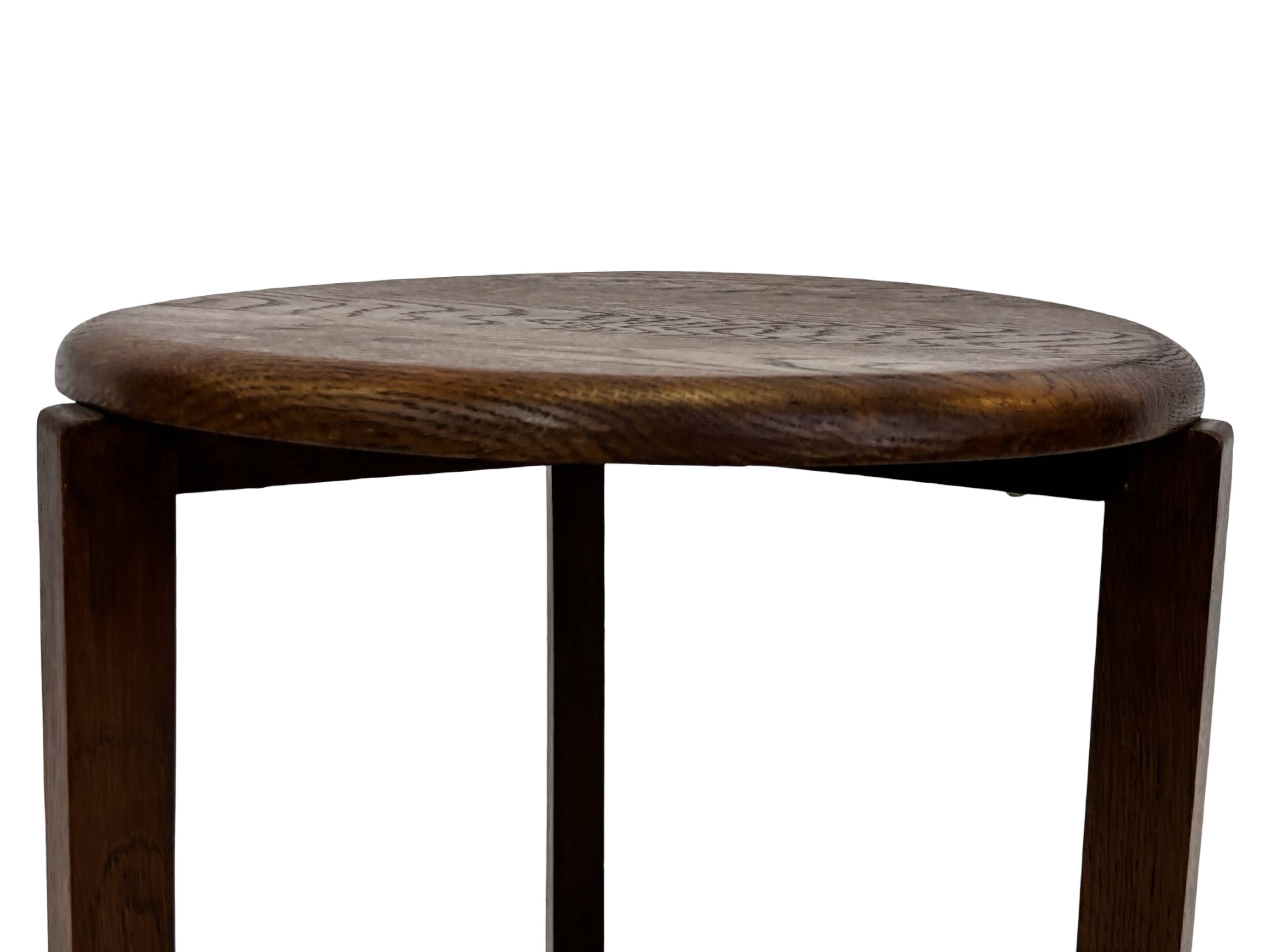 Art Deco Side Table Plant Table Oak 1950s Design