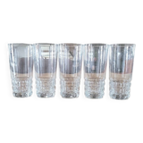 5 vintage BP Bormioli glasses