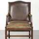 Chaise Gainsborough en cuir de vachette en bois avec une apparence époustouflante.