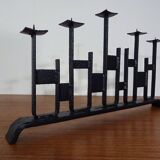 Brutalist Iron Candleholder, 1960s