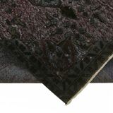 Overdyed Wool Vintage Handmade Carved Rug 166 cm x 305 cm