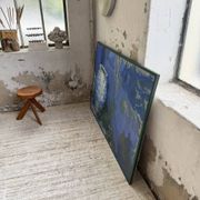 Peinture XL jarre bleue Saunière Audouze