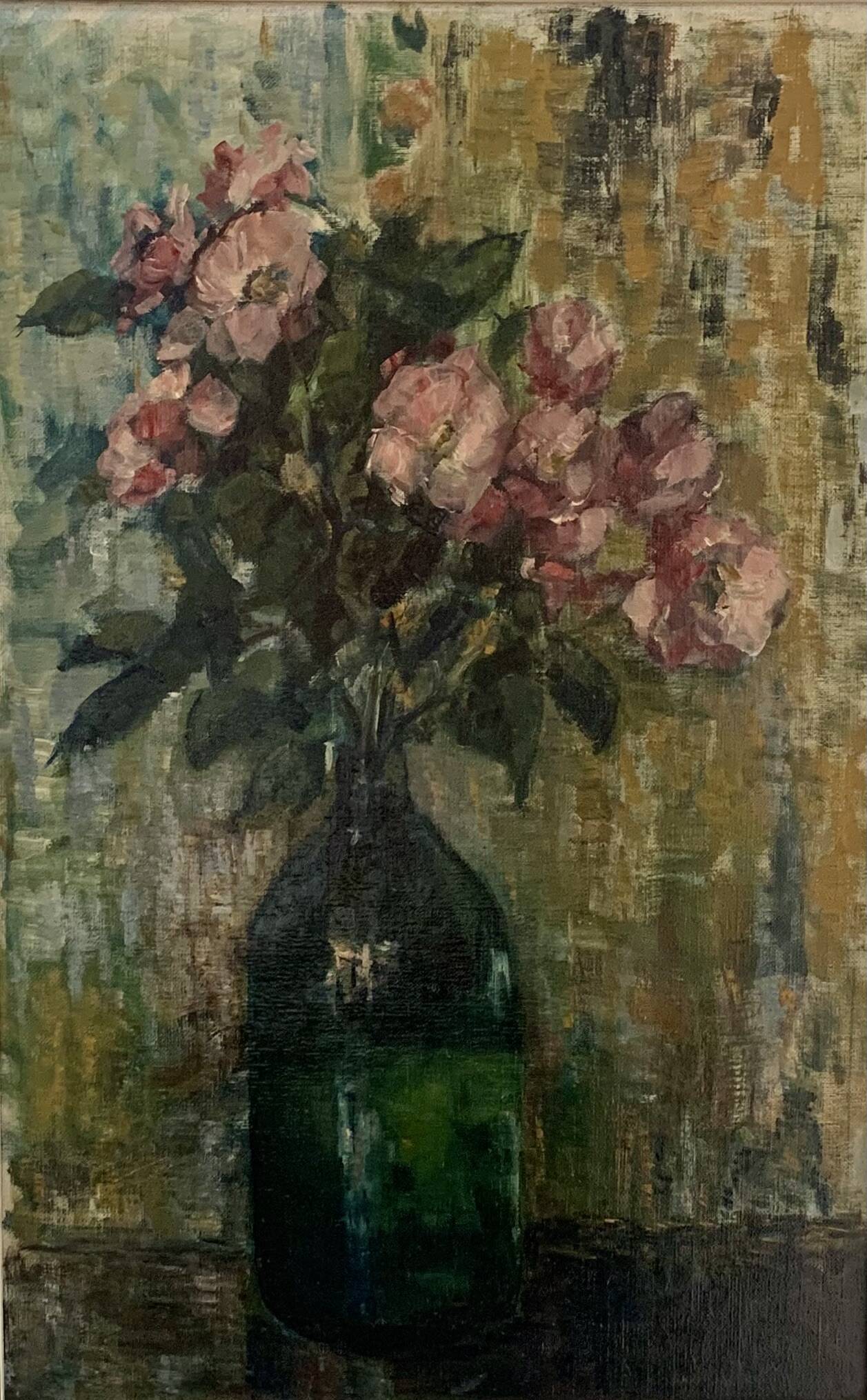 "Flowers" Oil painting, 1960s
