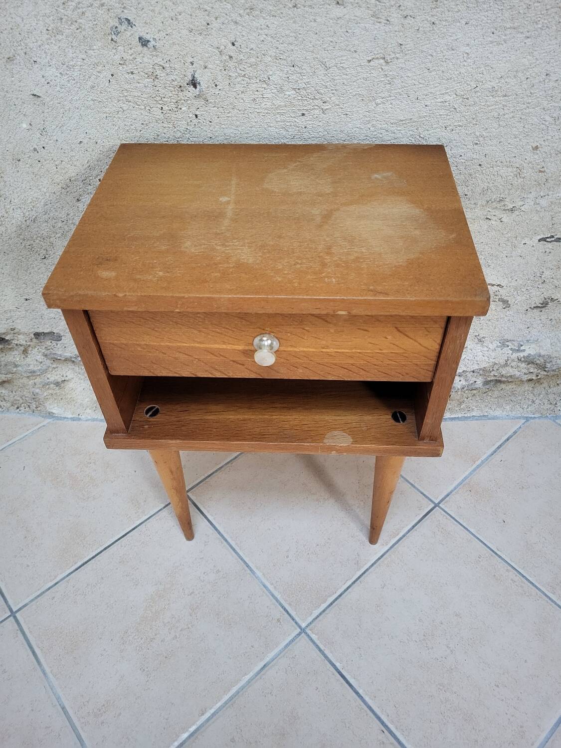 Scandinavian bedside table.