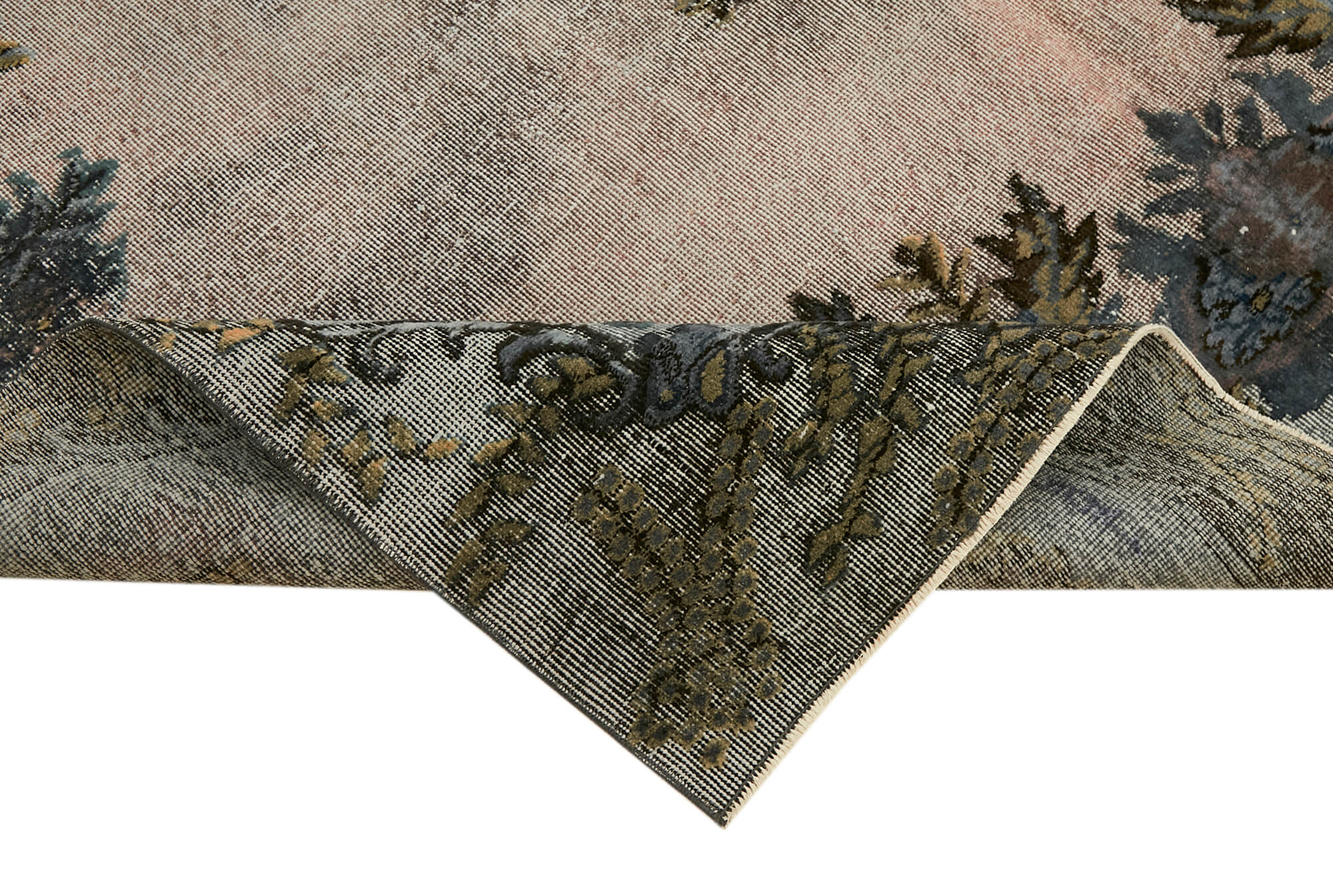 Handmade Hi-Low Pile Turkish 1980s 217 cm x 313 cm Grey Rug