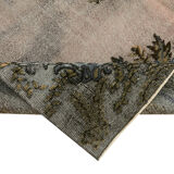 Handmade Hi-Low Pile Turkish 1980s 217 cm x 313 cm Grey Rug