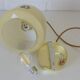 1950s Yugoslav Vintage Pendant Light,  Restored Caramel Opaline Glass Lamp