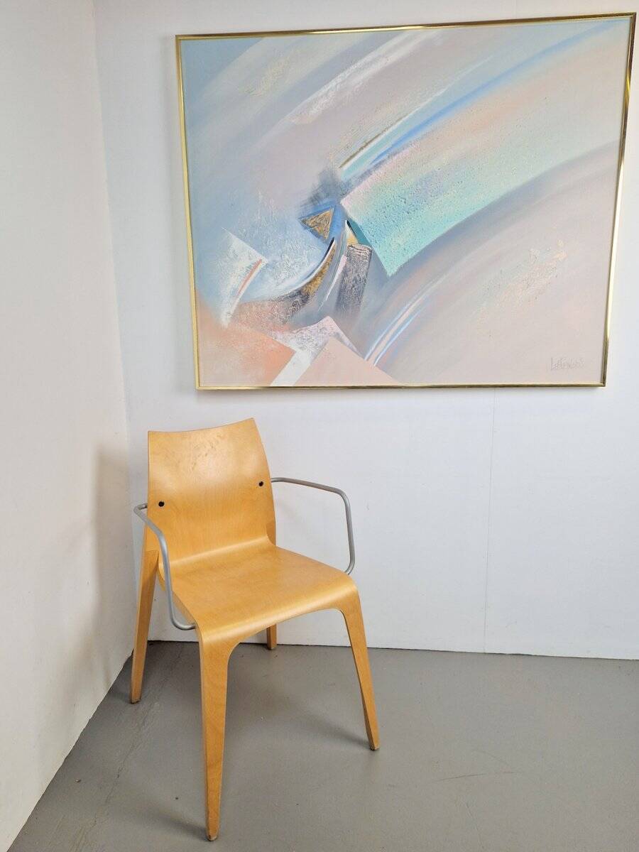 Lee Reynolds, Abstract Composition, 1980s, Acrylic Painting on Canvas, Framed