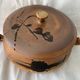 Service dish enamelled sandstone Pottery of the Vallauris Dove