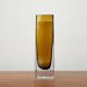 Mid-century minimalist amber coloured glass vase, 1960s.