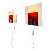 Minimalist Postmodern Wall Lights by Nafa Nybro Armaturfabrik, Sweden 1980s