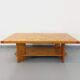 Vintage solid oak coffee table from the 70s 80s Perriand Regain Chapo style