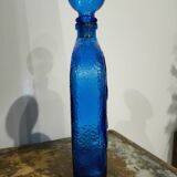 XXL cobalt blue bottle with embossed bird