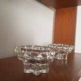 Set of 2 glass candle holders