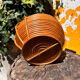 Rare wrapped rattan basket, in the style of Gabriella Crespi / Vivai del Sud.