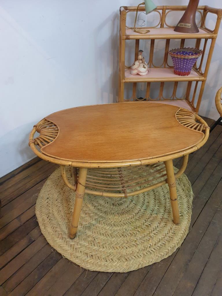 Rattan coffee table
