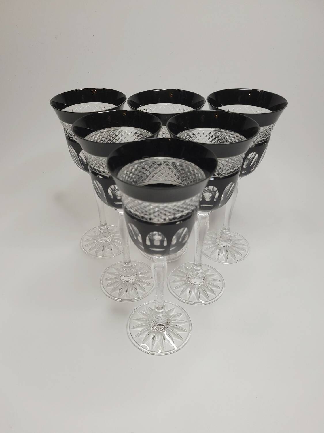 Service "Pénombre" in black and clear crystal – Crystal of Paris