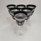 Service "Pénombre" in black and clear crystal – Crystal of Paris