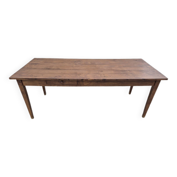 Old farmhouse table, one drawer 1m95