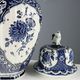 Antique white ceramic vase, decorated, Netherlands, 20th century