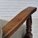 1960s, Scandinavian design, reupholstered high-back armchair, furniture wool, oak wood.