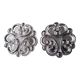 Pair of glass bottle coasters Embossed décor