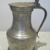 19th century wine pitcher carafe with lid