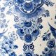 Monumental blue and white baluster vase from Delft, hand-painted, 1950s, Dutch.