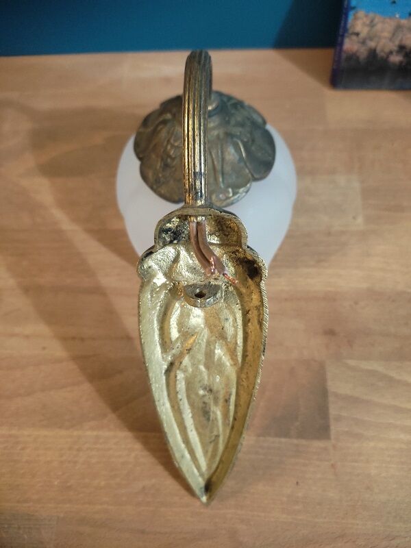 Wall lamp art deco bronze tulip glass paste dp 122365