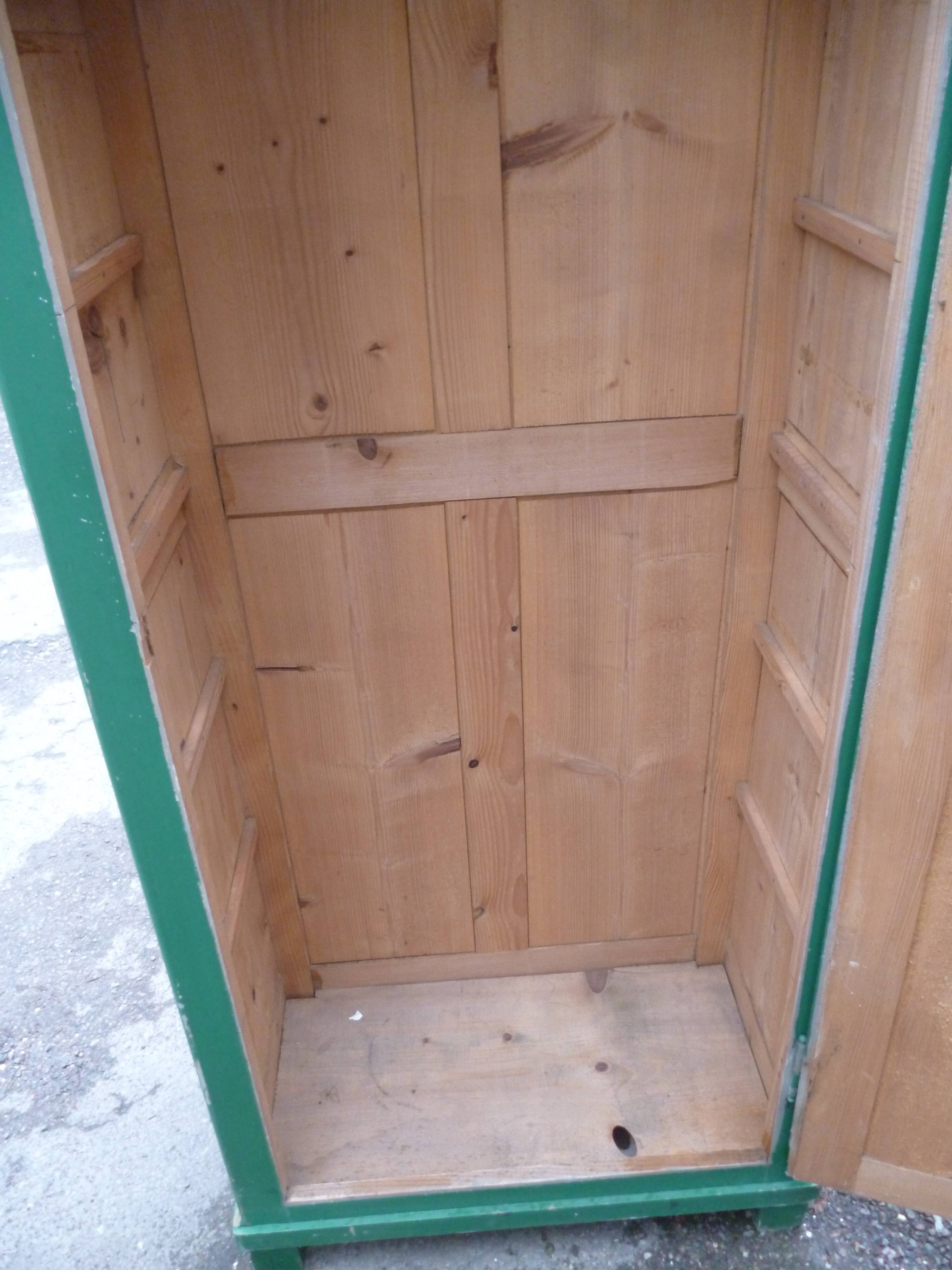 Cabinet 1 door in old fir green patina