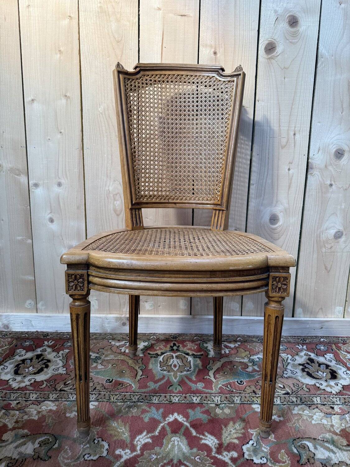 Set of 6 caned chairs in Louis XVI style