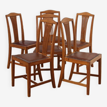 Suite de 6 chaises de salle à manger chippendale