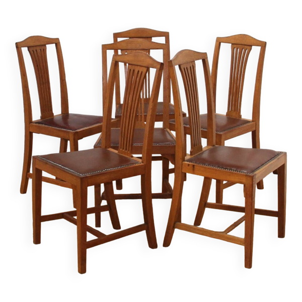Suite de 6 chaises de salle à manger chippendale