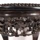 China, 19th century ironwood and marble pedestal coffee table