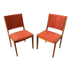 Pair of Scandinavian chairs in solid teak from the 1970s.