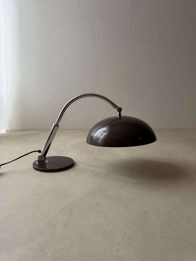 Hala desk lamp model 144 Busquet bronze brown 1950s