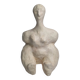 Modern white terracotta sculpture, Stylized female figure, 20 cm