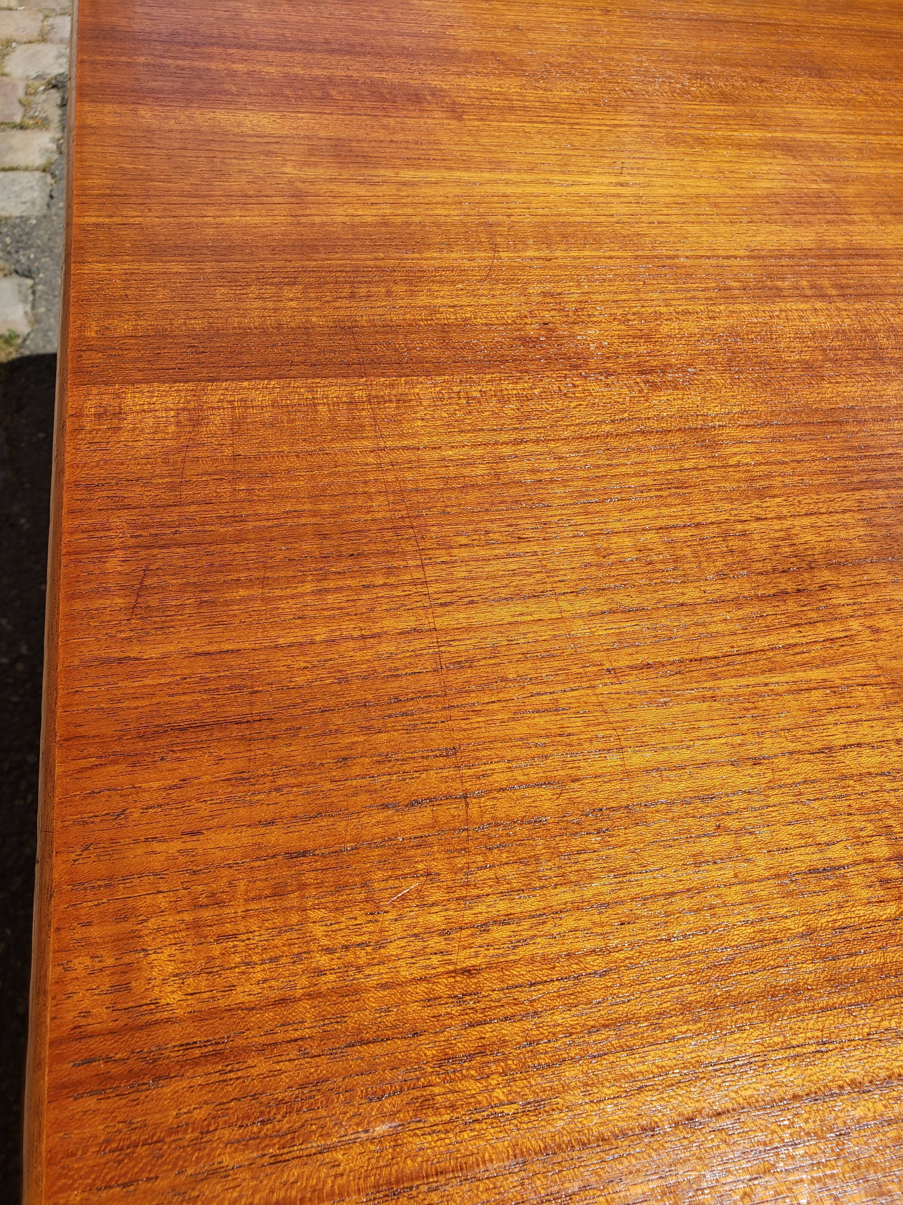 Scandinavian teak table expandable