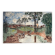 Countryside scene with horses, signed