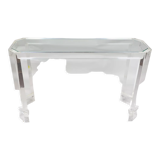 Transparent lucite console, 1980s