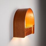 Domus wall console with lighting and glass