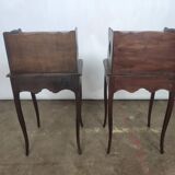 Pair of bedside in old oak