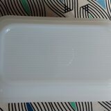 Beurrier en verre blanc