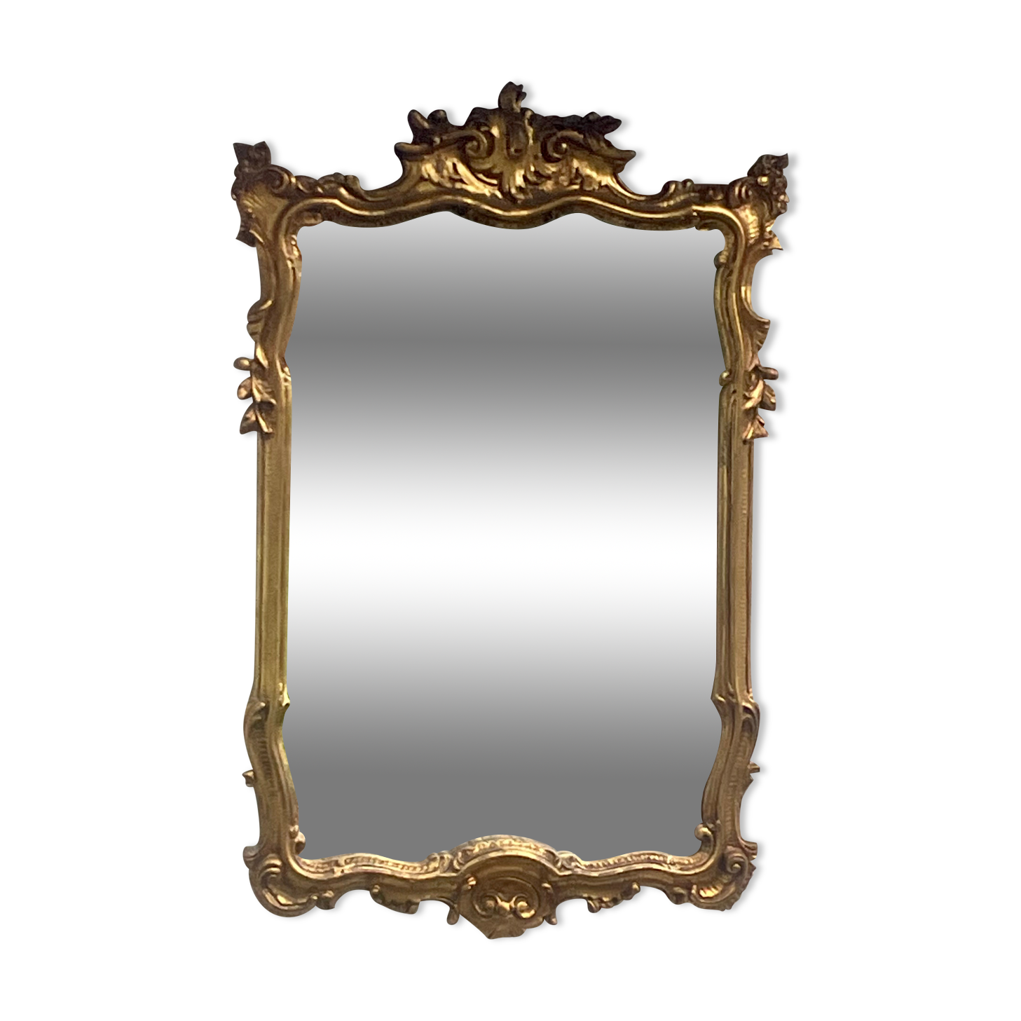 Baroque style mirror, wood and stucco